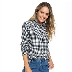 🚫SOLD Roxy flannel gingham shirt